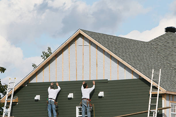 Professional Emergency Siding Repair technician working in Harrison City, PA